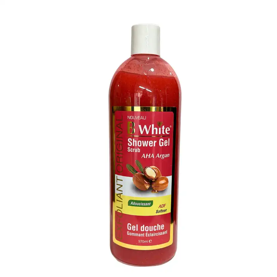B-White Shower Gel Scrub 970ml #AHA Argan By Malik Beauty